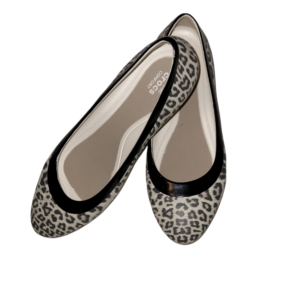 Crocs Animal Print Ballet Flats